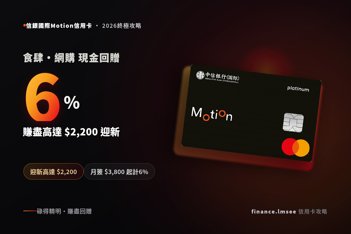 信銀國際Motion信用卡